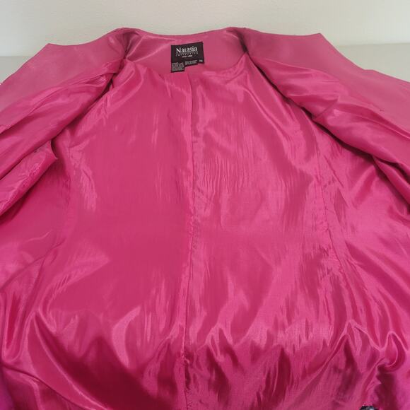 Natasia Collection New York 2 Piece Jacket Skirt Set Pink Womens Size 20 Formal - Picture 4 of 14